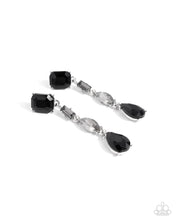 Load image into Gallery viewer, Cascading Class - Black Post Earrings