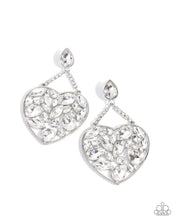 Load image into Gallery viewer, Glittery Gait - White Post Earrings