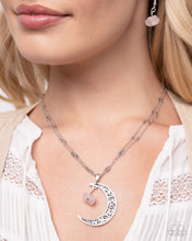Load image into Gallery viewer, Crescent Charm - Pink Necklace