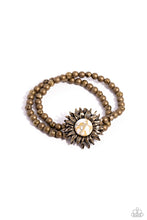 Load image into Gallery viewer, Sunflower Serenity - Brass Bracelet