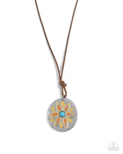 Load image into Gallery viewer, Mandala Marvel - Orange Necklace
