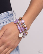 Load image into Gallery viewer, Cloudy Chic - Purple Set of Bracelets