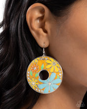 Load image into Gallery viewer, Embroidered Elegance - Yellow Earrings