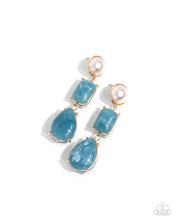 Load image into Gallery viewer, Marbled Masterpiece - Blue Post Earrings