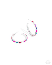 Load image into Gallery viewer, Carnival Chic - Pink Hoop Earrings