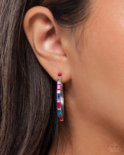 Load image into Gallery viewer, Carnival Chic - Pink Hoop Earrings
