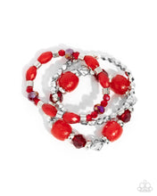 Load image into Gallery viewer, Defaced Dare - Red Set of Bracelets