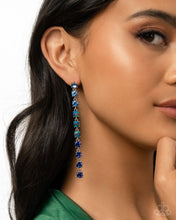 Load image into Gallery viewer, Opulent Ombré - Blue Post Earrings