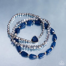 Load image into Gallery viewer, Druzy Decadence - Blue Set of Bracelets