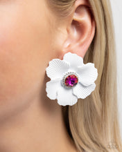 Load image into Gallery viewer, Organic Growth - White Post Earrings