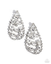 Load image into Gallery viewer, Giant Glitter - White Post Earrings