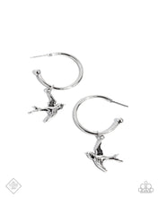 Load image into Gallery viewer, Meadowlark Memento - Silver Hoop Earrings