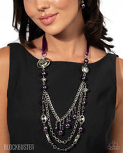 Load image into Gallery viewer, All The Trimmings - Purple Necklace