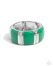 Load image into Gallery viewer, Colored Cameo - Green Bracelet