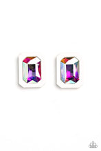 Load image into Gallery viewer, Edgy Emeralds - Multi Post Earrings