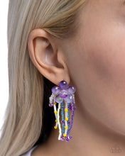 Load image into Gallery viewer, Japanese Blossoms - Purple Post Earrings