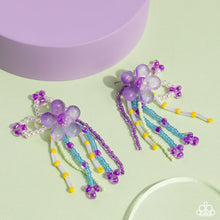 Load image into Gallery viewer, Japanese Blossoms - Purple Post Earrings