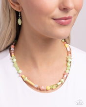 Load image into Gallery viewer, Colored Can-Can - Green Necklace