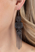 Load image into Gallery viewer, Eastern Elegance - Black Gunmetal Earrings