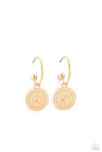 Load image into Gallery viewer, Mandala Maiden - Gold Hoop Earrings