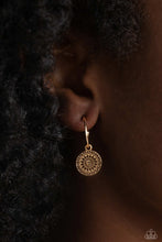 Load image into Gallery viewer, Mandala Maiden - Gold Hoop Earrings