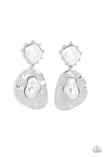 Load image into Gallery viewer, Rippling Rhapsody - White Post Earrings