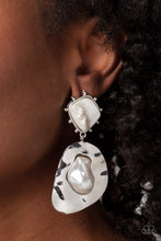 Load image into Gallery viewer, Rippling Rhapsody - White Post Earrings