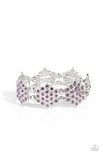 Load image into Gallery viewer, Scintillating Snowflakes - Purple Bracelet