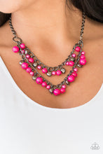 Load image into Gallery viewer, Watch Me Now - Pink Gunmetal Necklace