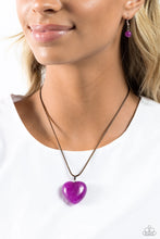 Load image into Gallery viewer, Serene Sweetheart - Purple Necklace
