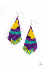 Load image into Gallery viewer, Brightly Beaded - Purple Earrings