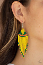Load image into Gallery viewer, BEADazzle Me - Yellow Earrings