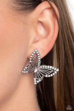 Load image into Gallery viewer, Wispy Wings - Pink Post Earrings