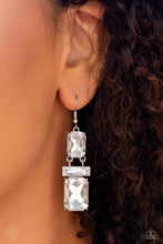 Load image into Gallery viewer, CHAIN Check - White Post Earrings