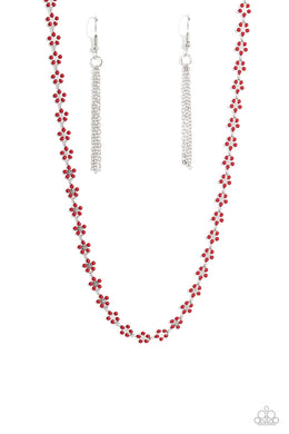Floral Catwalk - Red Necklace