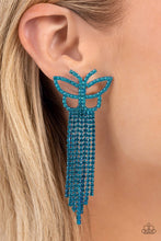 Load image into Gallery viewer, Billowing Butterflies - Blue Post Earrings