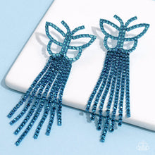 Load image into Gallery viewer, Billowing Butterflies - Blue Post Earrings