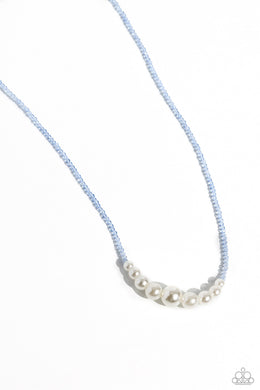 White Collar Whimsy - Blue Necklace