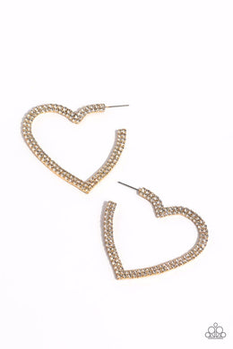 Sweetheart Sequence - Gold Hoop Earrings