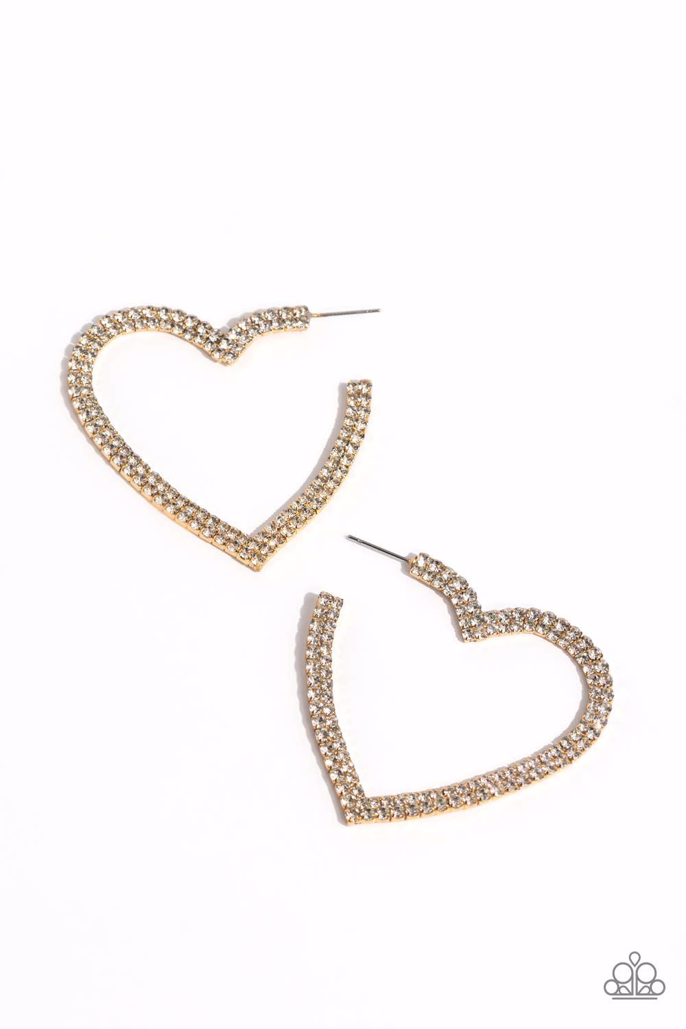 Sweetheart Sequence - Gold Hoop Earrings