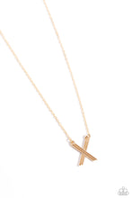 Load image into Gallery viewer, Leave Your Initials - X - Gold Necklace