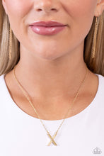 Load image into Gallery viewer, Leave Your Initials - X - Gold Necklace