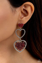 Load image into Gallery viewer, Couples Celebration - Red Post Earrings