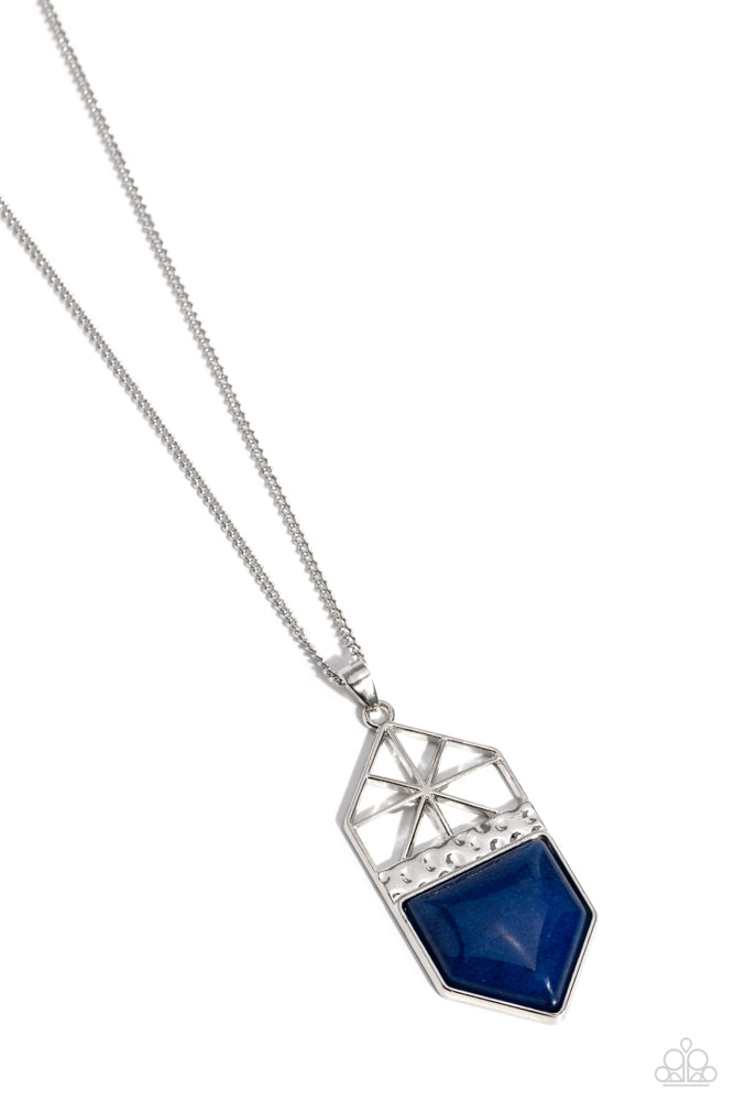 Trailblazing Talisman - Blue Necklace