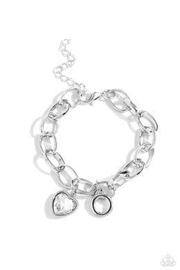 Guess Now Its INITIAL - O - White Bracelet