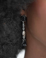 Load image into Gallery viewer, Cascading Class - Black Post Earrings