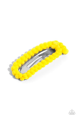 Bubble Gum Bubbly - Yellow Snap Hair Clip
