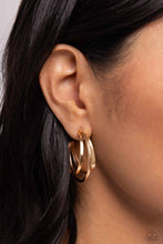 Load image into Gallery viewer, Curly Charisma - Gold Hoop Earrings