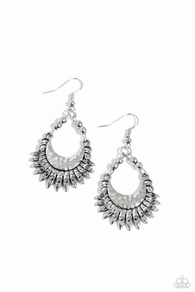Lunar Luxury - Silver Earrings
