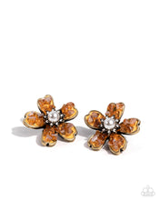 Load image into Gallery viewer, Chiseled Casino - Brass Post Earrings
